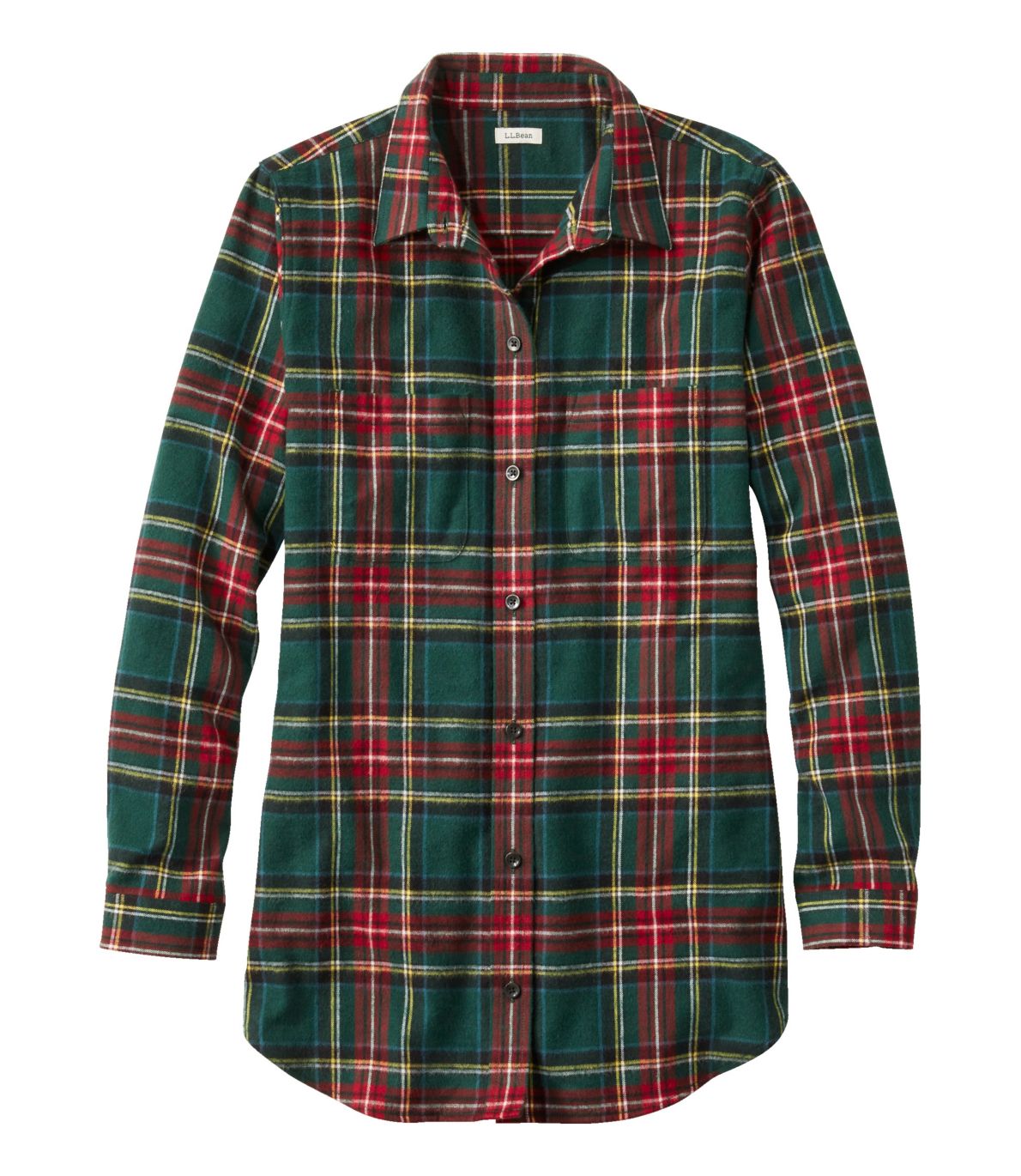 Women's Scotch Plaid Flannel Shirt, Tunic