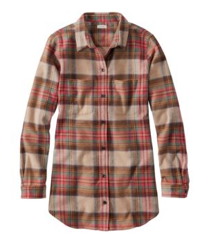 Women's Scotch Plaid Flannel Shirt, Tunic