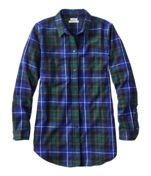 Women's Scotch Plaid Flannel Shirt, Tunic