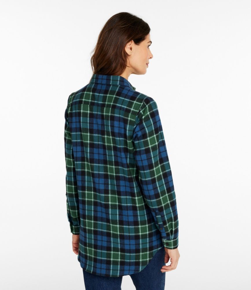 Women's Scotch Plaid Flannel Shirt, Tunic