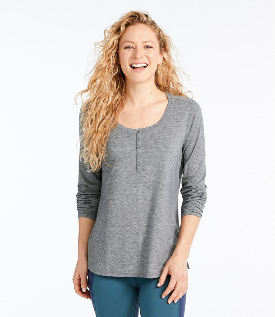 Women's Tencel Blend Long Sleeve Henley | Shirts & Tops at L.L.Bean