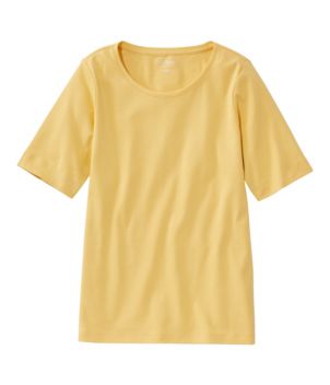 Women's L.L.Bean Jewelneck Tee, Elbow-Sleeve