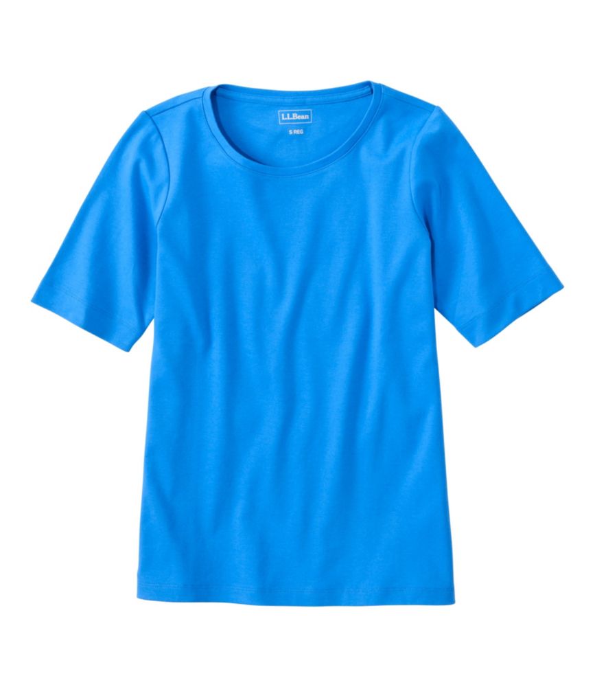 Women's L.L.Bean Jewelneck Tee, Elbow-Sleeve