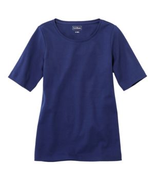 Women's L.L.Bean Jewelneck Tee, Elbow-Sleeve