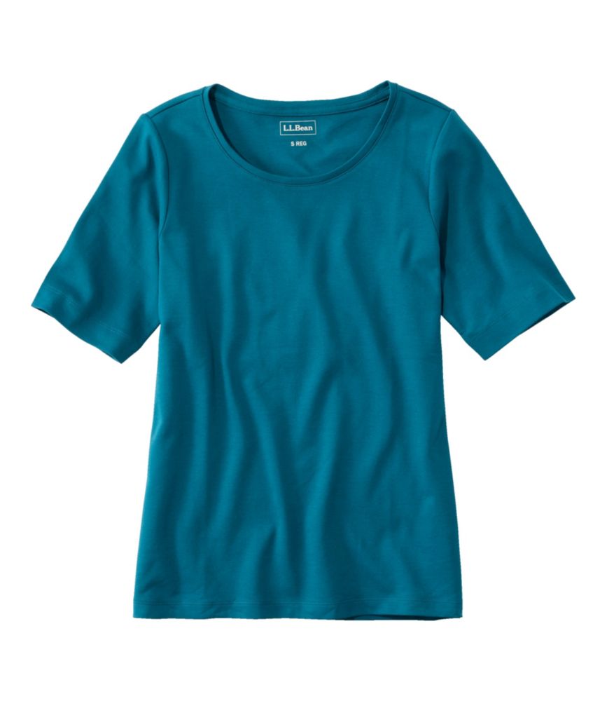 Women's L.L.Bean Jewelneck Tee, Elbow-Sleeve