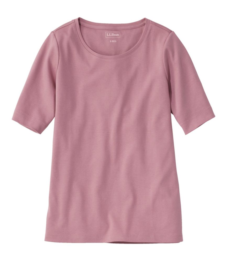 Women's L.L.Bean Jewelneck Tee, Elbow-Sleeve