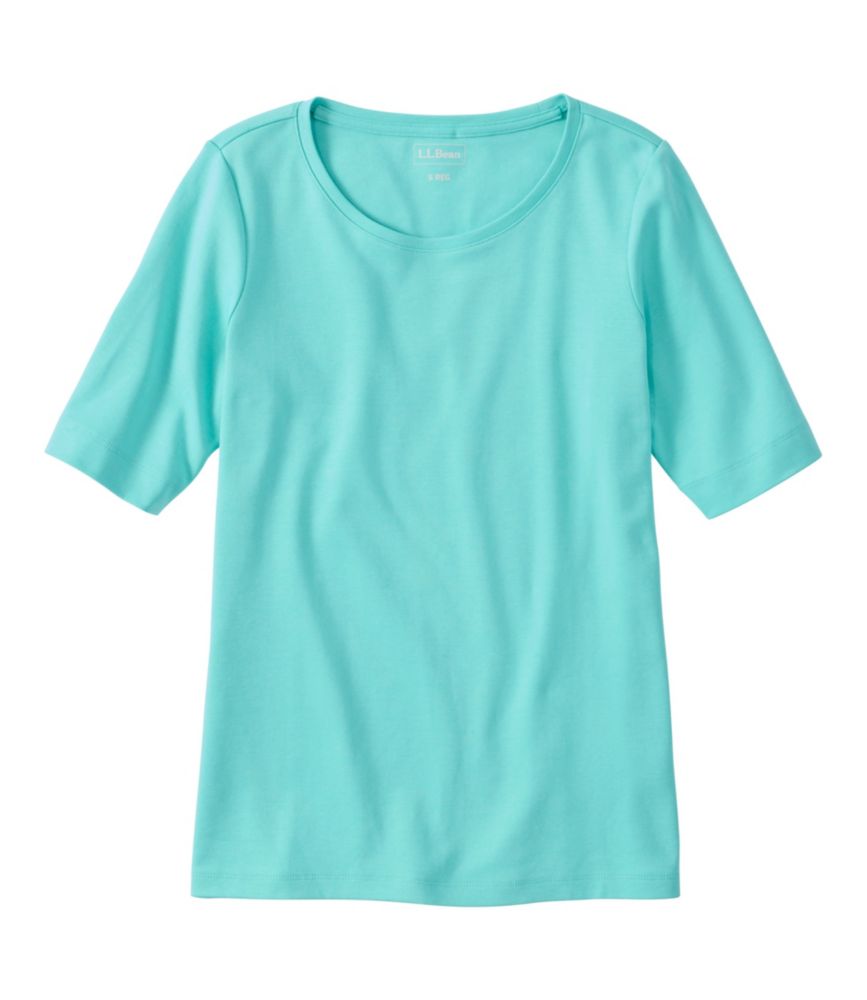 Women's L.L.Bean Jewelneck Tee, Elbow-Sleeve