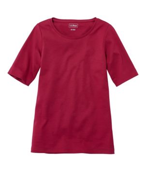 Women's L.L.Bean Jewelneck Tee, Elbow-Sleeve