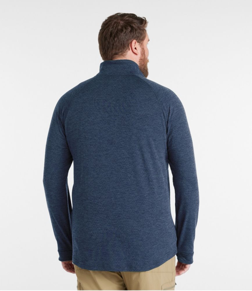 Men's Adventure Grid Fleece, Quarter-Zip, Orange, small image number 5