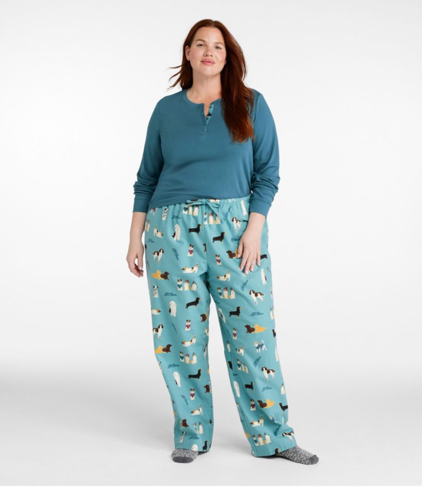 Women's Cozy PJ Set, Print, Red Snowflake Forest, small image number 2