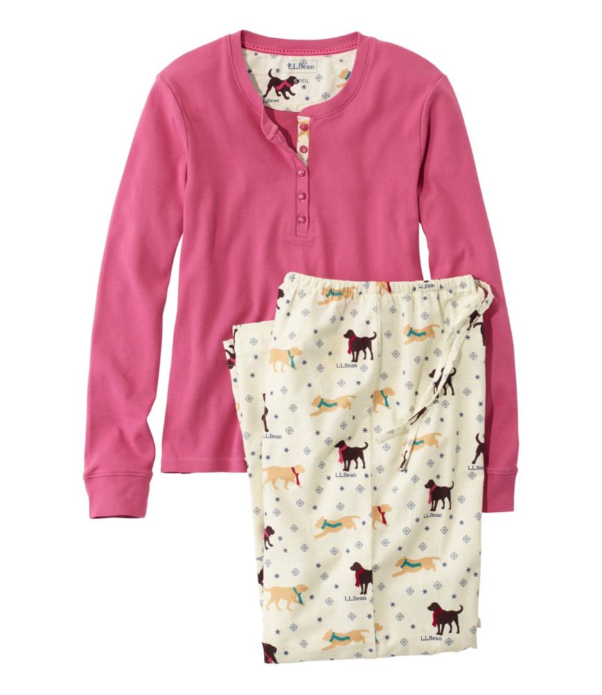 Women's Cozy PJ Set, Print Pajamas & Nightgowns at L.L.Bean