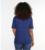 Women's L.L.Bean Jewelneck Tee, Elbow-Sleeve Print