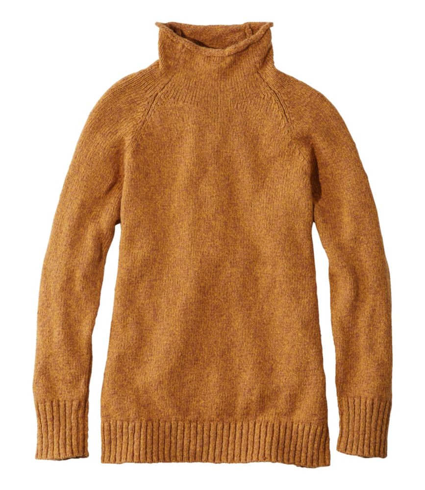 Women's Cotton Ragg Sweater, Funnelneck Pullover