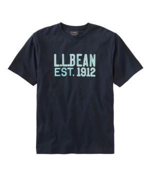 Men's Carefree Unshrinkable Tee, L.L.Bean Logo, Short-Sleeve