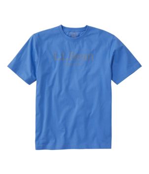 Men's Carefree Unshrinkable Tee, L.L.Bean Logo, Short-Sleeve