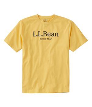 Men's Carefree Unshrinkable Tee, L.L.Bean Logo, Short-Sleeve