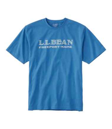 Men's Carefree Unshrinkable Tee, L.L.Bean Logo, Short-Sleeve