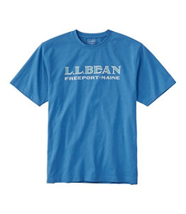 Men's Carefree Unshrinkable Tee, L.L.Bean Logo, Short-Sleeve