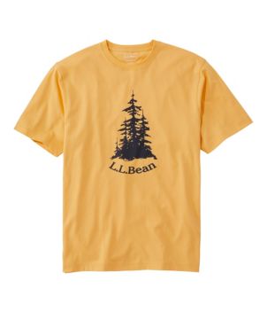 Men's Carefree Unshrinkable Tee, L.L.Bean Logo, Short-Sleeve