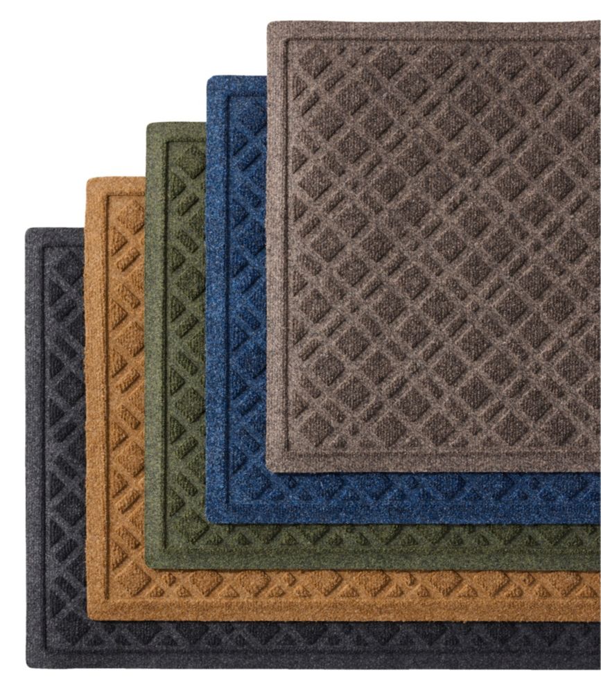 Heavyweight Recycled Waterhog Mat, Runner, Plaid