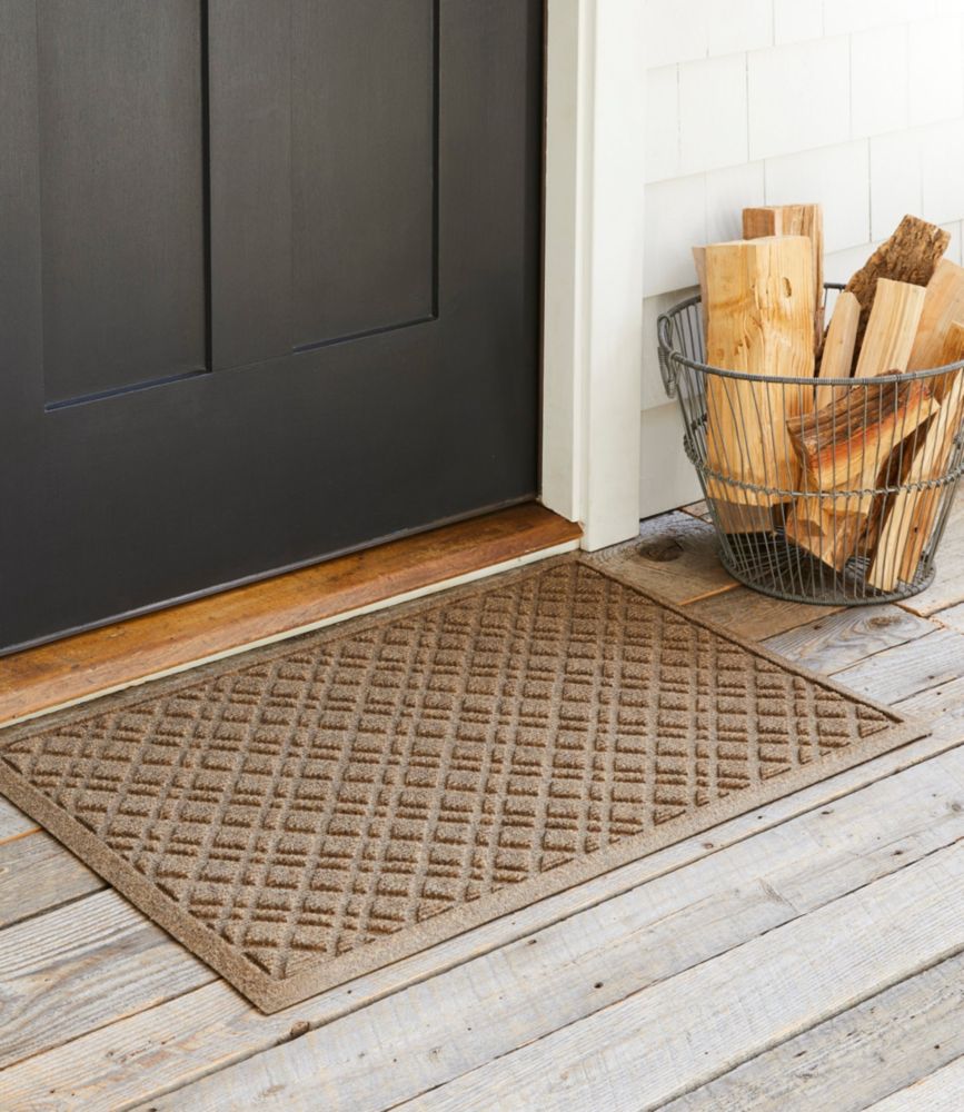 LL Bean ラグ・マット (5’x8’) Heavyweight Recycled Waterhog Doormat, Plaid