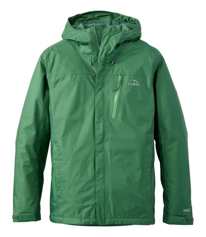 Men's Trail Model Rain Jacket, Fleece-Lined