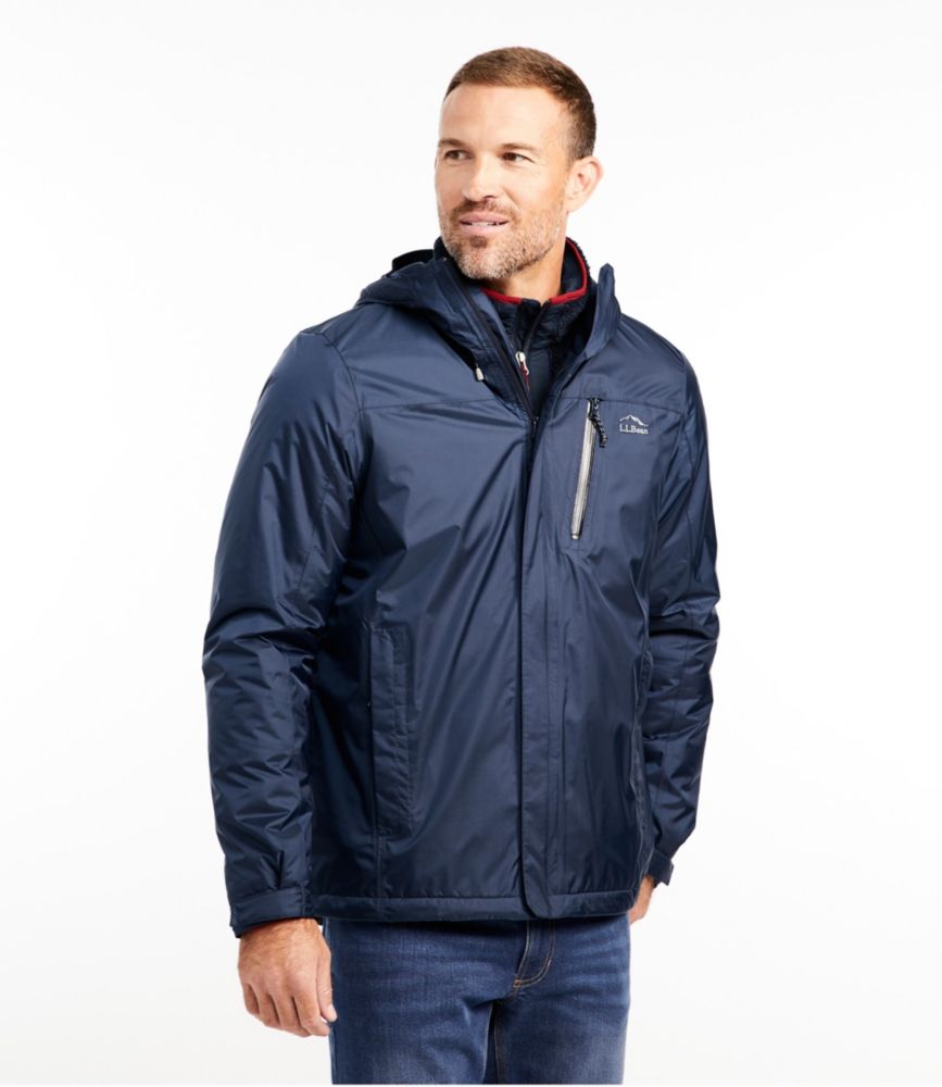 Men's Trail Model Rain Jacket, Fleece-Lined