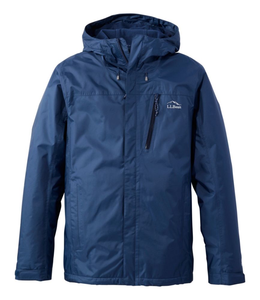 Men's Trail Model Rain Jacket, Fleece-Lined
