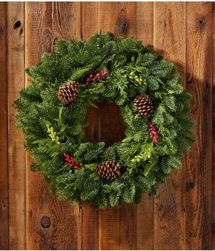Woodland Berry Wreath, 24"