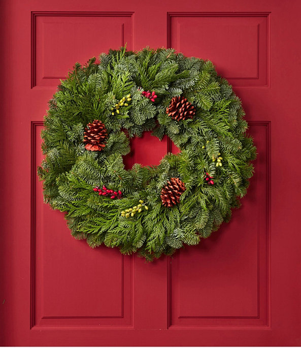 Woodland Berry Wreath 24", One Color, large image number 0