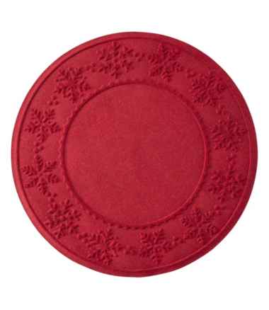 Recycled Waterhog Holiday Tree Mat, Snowflakes