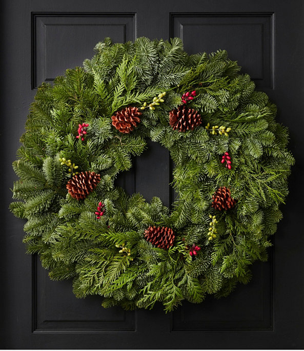 Woodland Berry Wreath 30", One Color, large image number 1