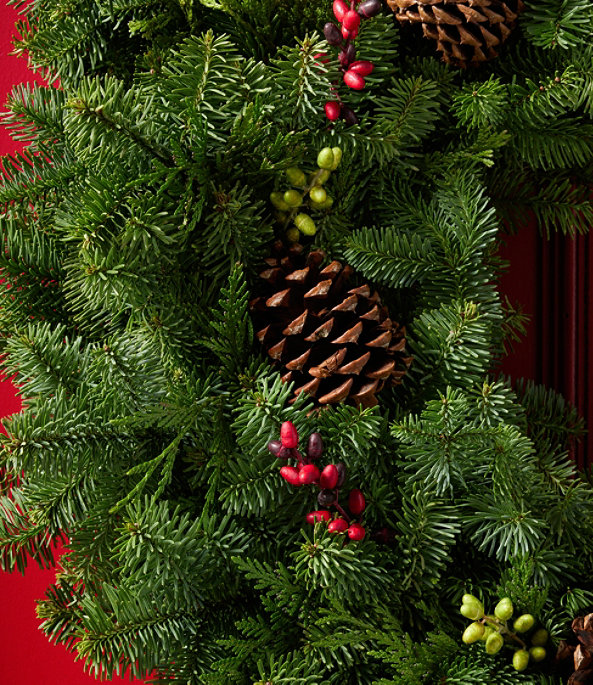 Woodland Berry Wreath 30", One Color, large image number 2