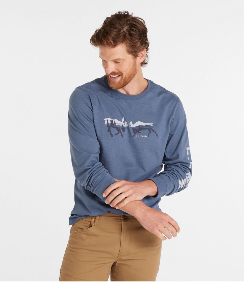 Men's Lakewashed Organic Graphic Tee, Long-Sleeve | Shirts at L.L.Bean
