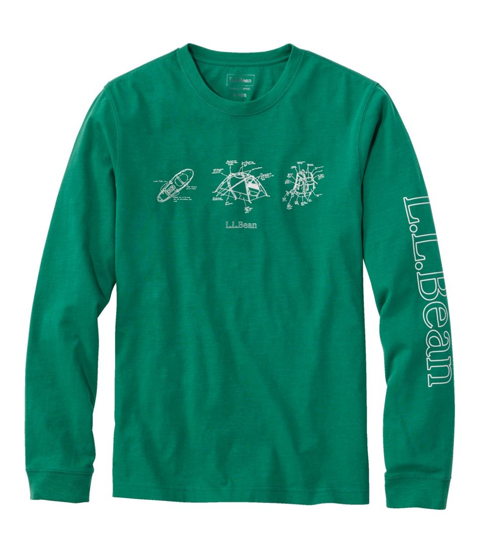 Men's Lakewashed Organic Cotton Graphic Tee, Long-Sleeve | Shirts at L ...