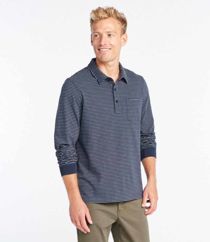 long sleeve polo with pocket