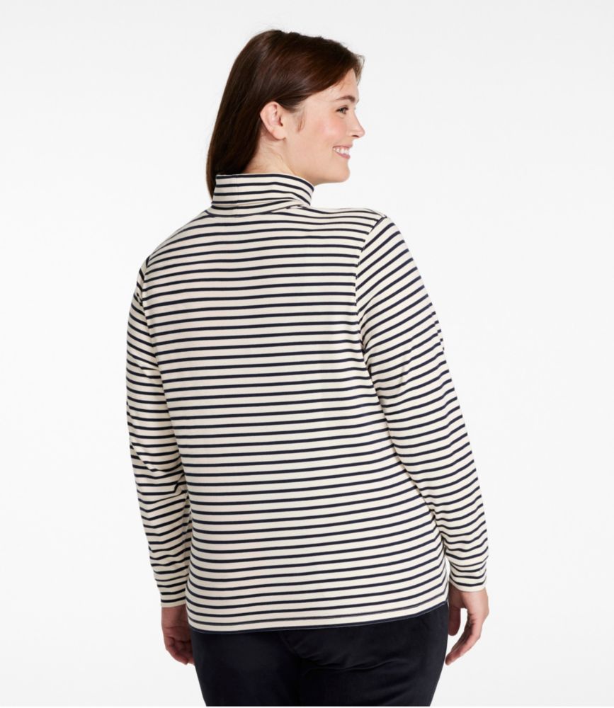 Women's L.L.Bean Interlock Turtleneck, Long-Sleeve Stripe