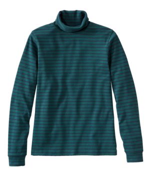 Women's L.L.Bean Interlock Turtleneck, Long-Sleeve Stripe