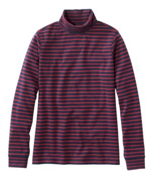 Women's L.L.Bean Interlock Turtleneck, Long-Sleeve Stripe