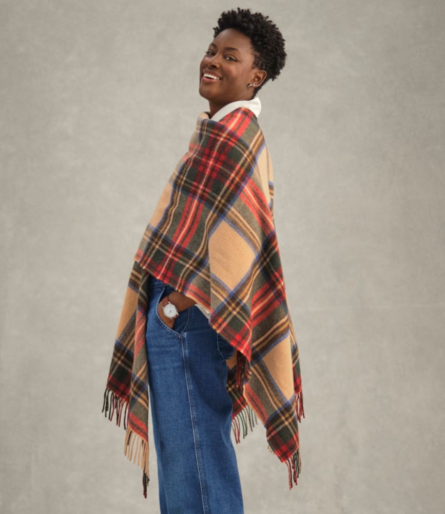 Women's L.L.Bean Poncho Scarf, Plaid