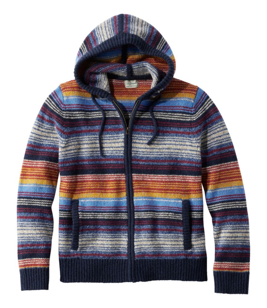 Men's L.L.Bean Classic Ragg Wool Sweater, Zip Hoodie, Stripe | Sweaters ...