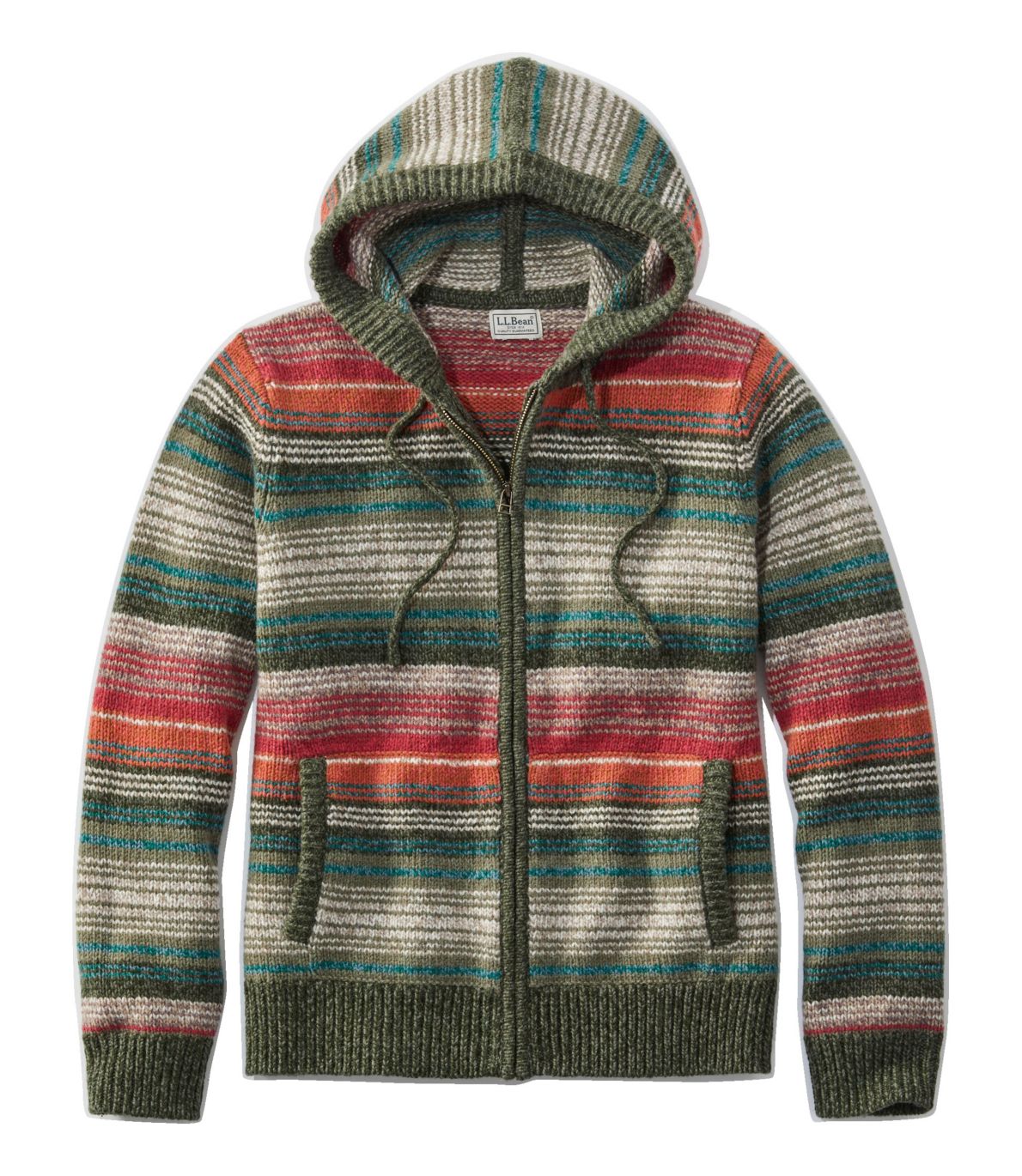 Men's L.L.Bean Classic Ragg Wool Sweater, Zip Hoodie, Stripe at L.L. Bean