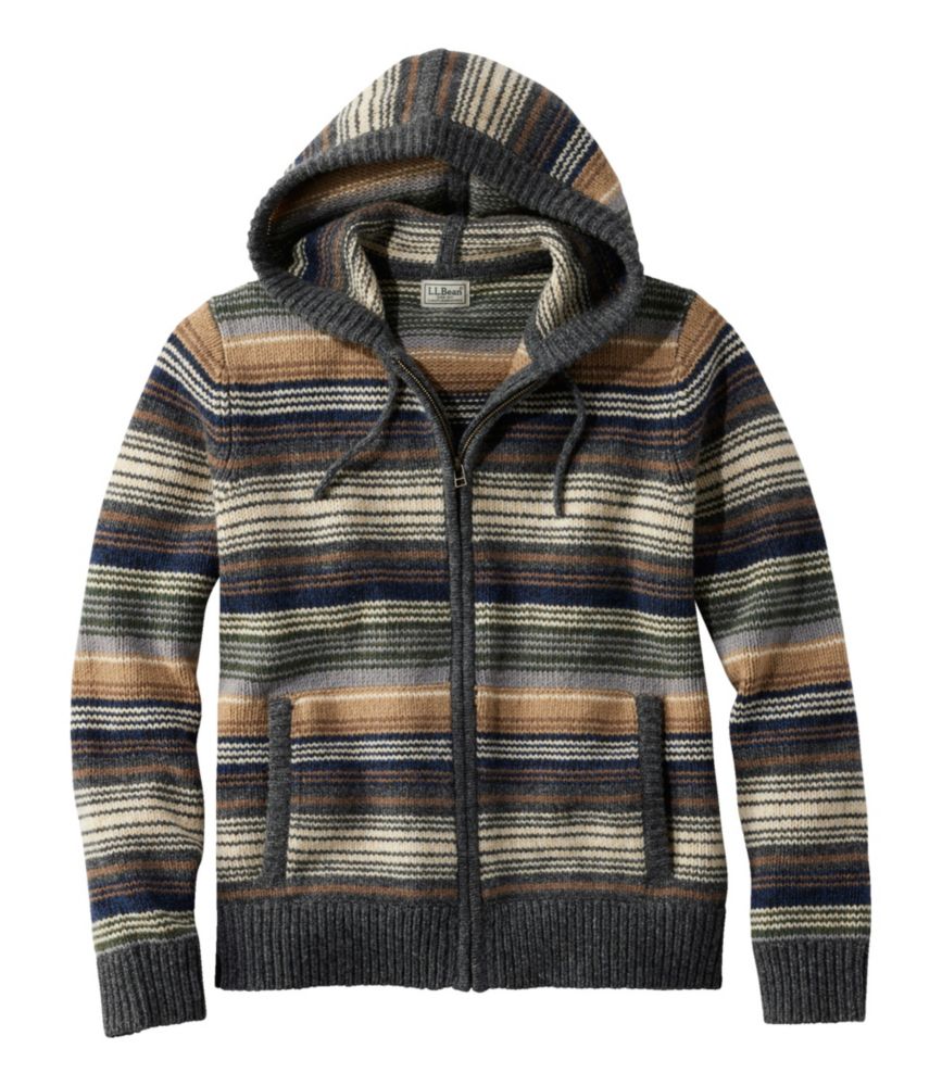 Men's L.L.Bean Classic Ragg Wool Sweater, Zip Hoodie, Stripe | Sweaters ...