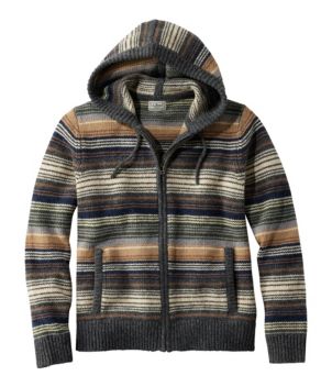 Men's L.L.Bean Classic Ragg Wool Sweater, Zip Hoodie, Stripe