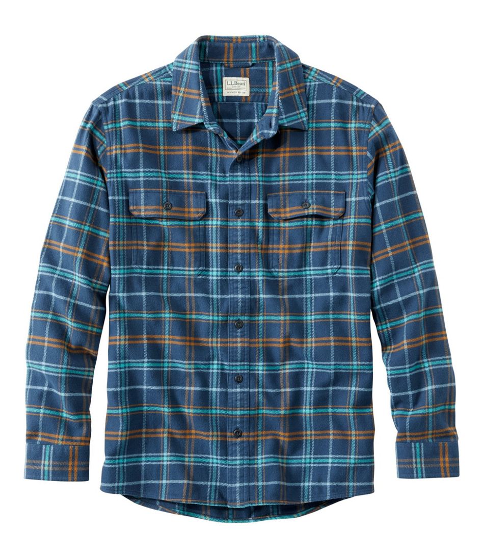 Men's Organic Flannel Shirt, Slightly Fitted | Casual Button-Down ...