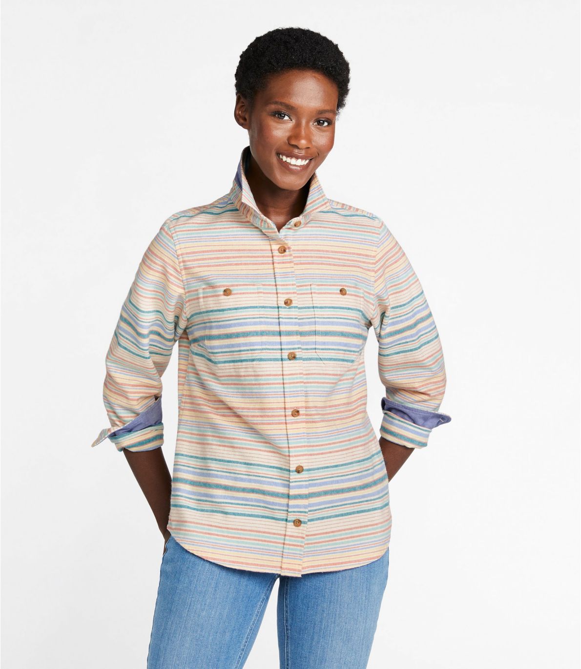 Women's Heritage Chamois Shirt, Stripe