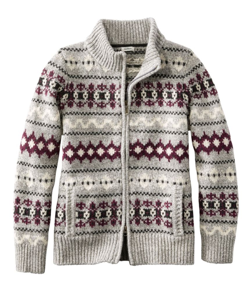 ll bean fair isle cardigan