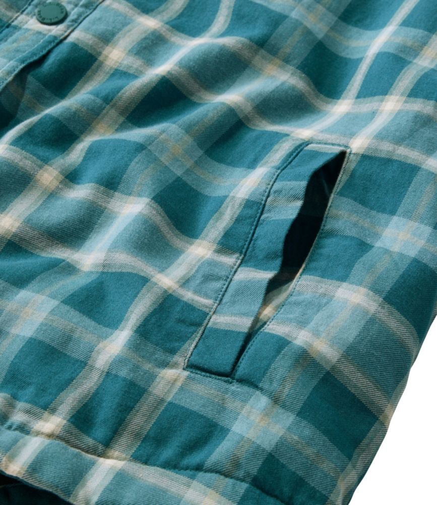 Women's Fleece-Lined Flannel Shirt, Snap-Front Plaid