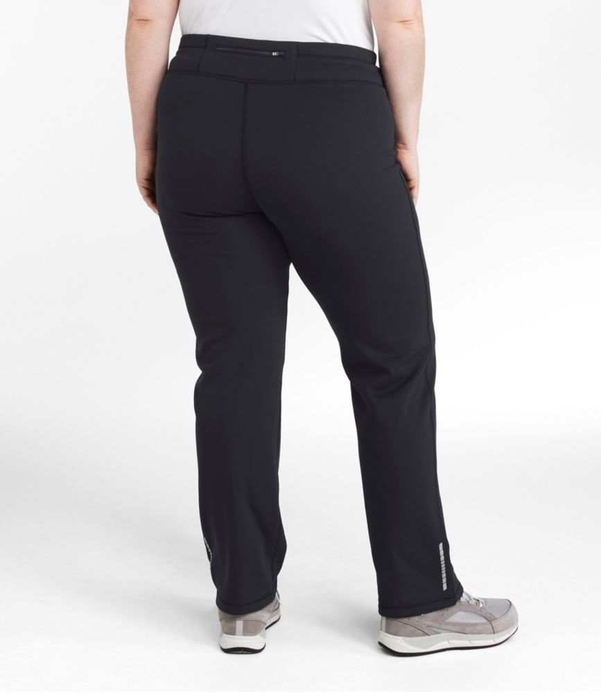 Women's PrimaLoft ThermaStretch Fleece Pants, Mid-Rise Straight-Leg, Black, small image number 3