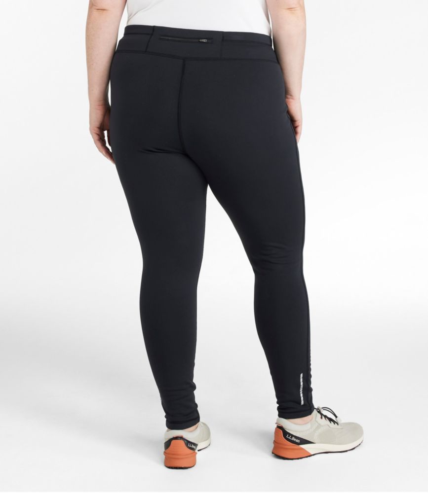 Women's PrimaLoft ThermaStretch Fleece Tights, Mid-Rise, Nautical Navy, small image number 3